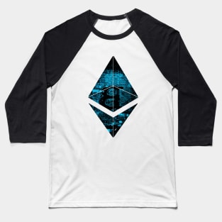 The Flipping Eth Flips Btc Cryptocurrency Blockchain Design Baseball T-Shirt